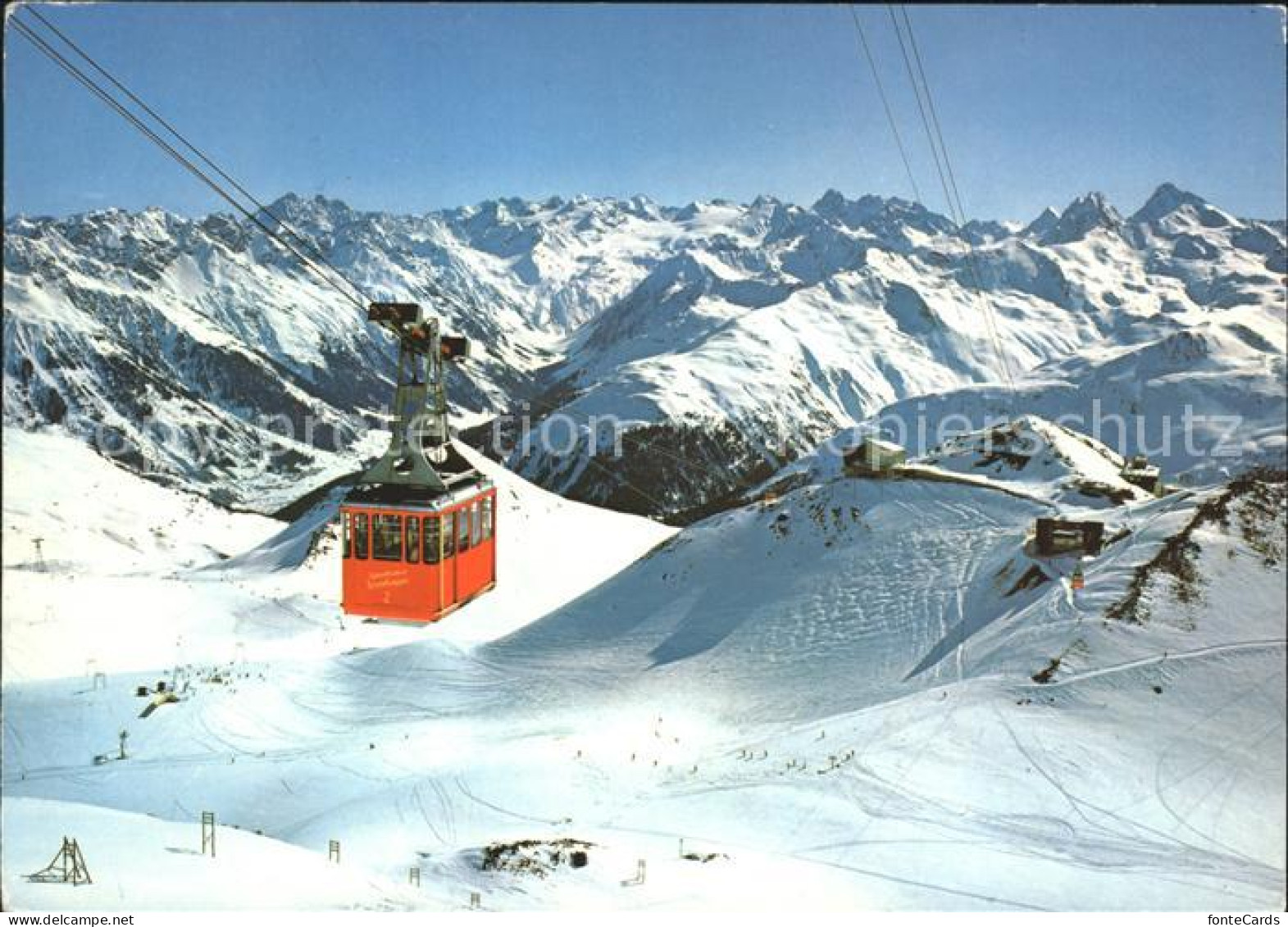 11899352 Davos GR Luftseilbahn Weissfluhjoch Gipfel Parsennhuette Wintersportpla - Other & Unclassified