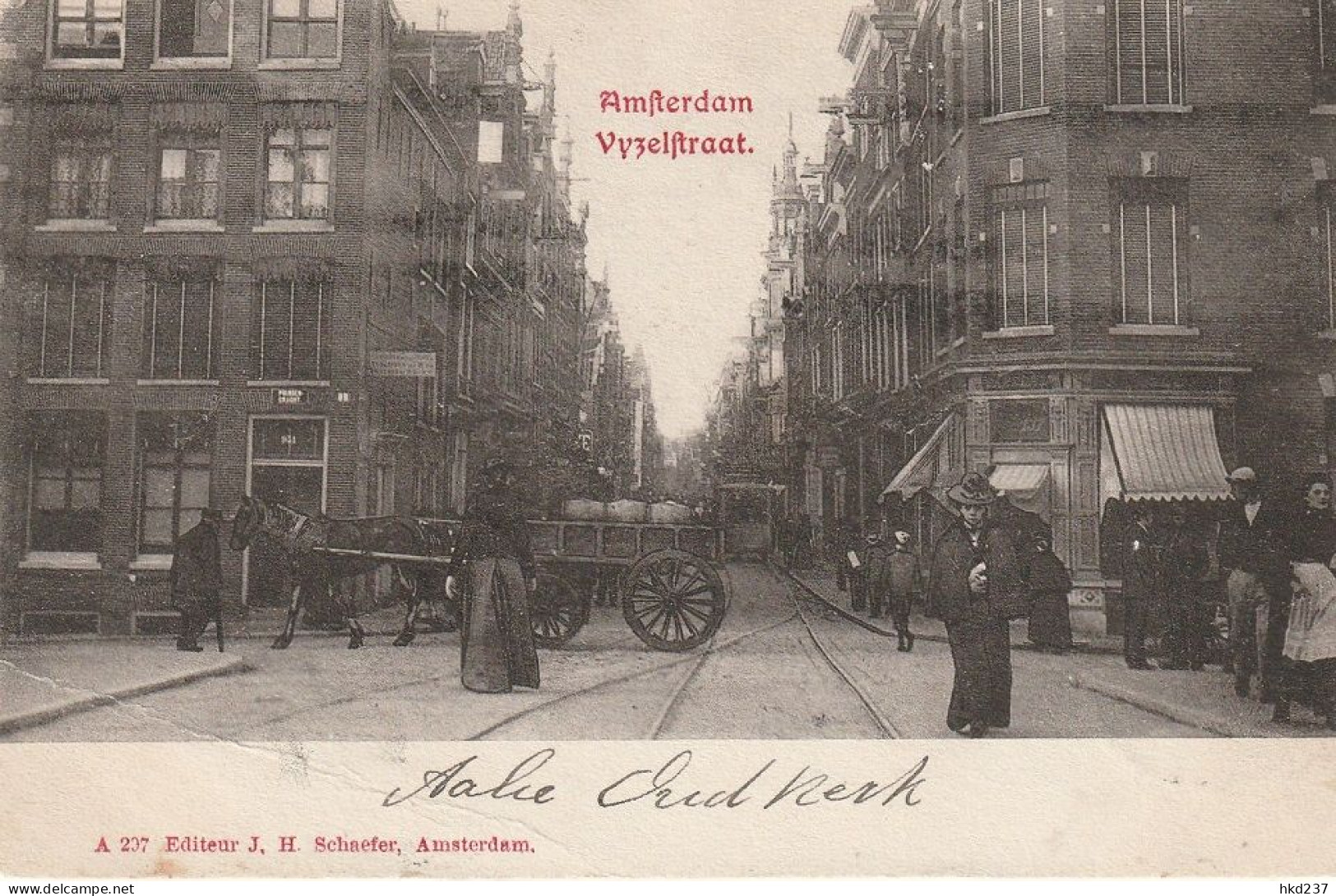 Amsterdam Vyzelstraat Levendig Verkeer Hoek Prinsengracht # 1902     4547 - Amsterdam