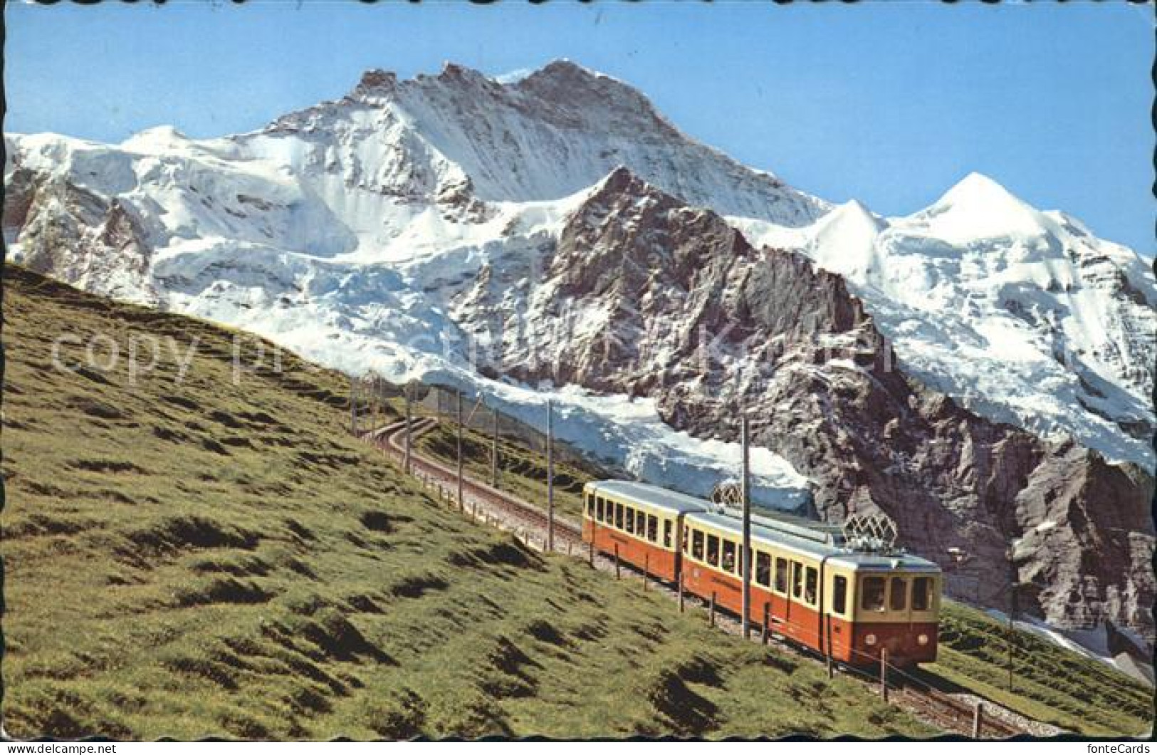 11899244 Jungfraubahn Bergbahn Kleine Scheidegg Jungfrau Und Silberhorn Berner A - Other & Unclassified