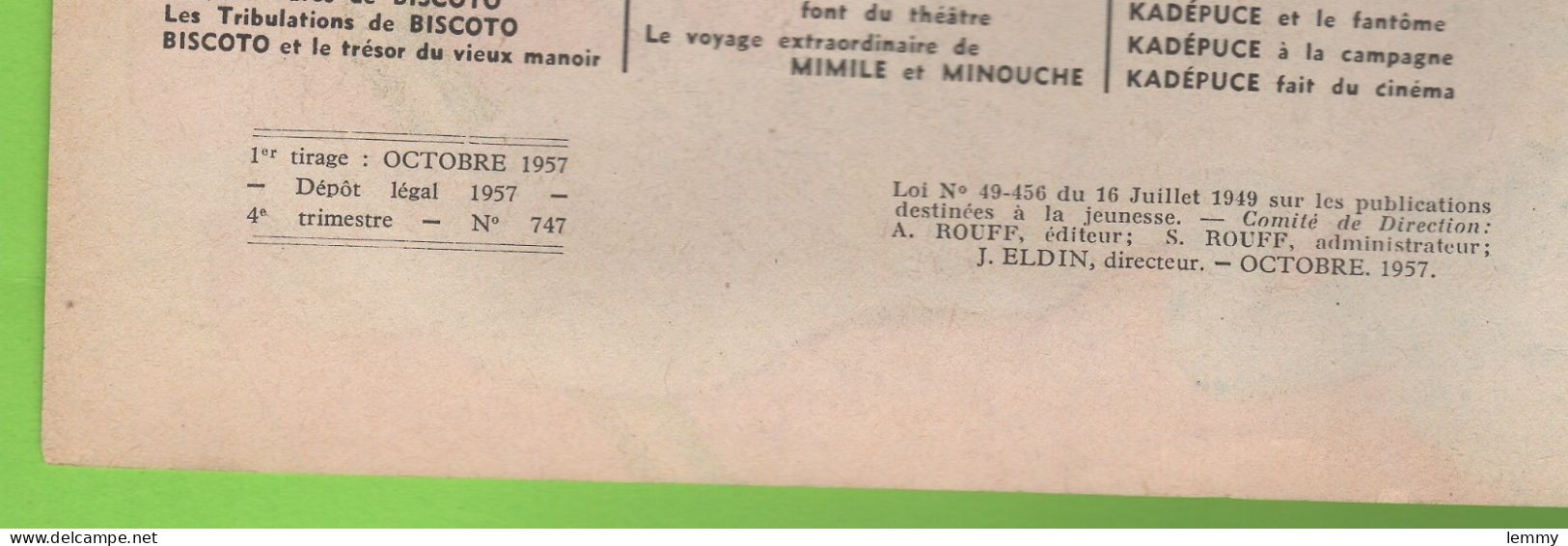 POUCETTE - DEMOISELLE D'HONNEUR - A. PERRÉ - Ed. ROUFF - N°747 - 1957 - 32 Pages - Autres & Non Classés