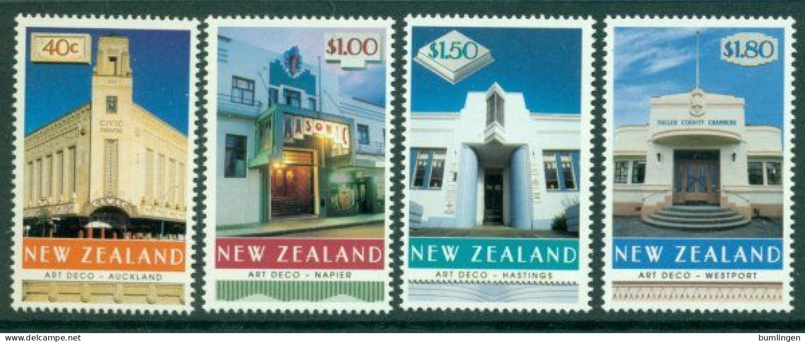 NEW ZEALAND 1999 Mi 1747-50** Art Deco Buildings [B1101] - Otros & Sin Clasificación