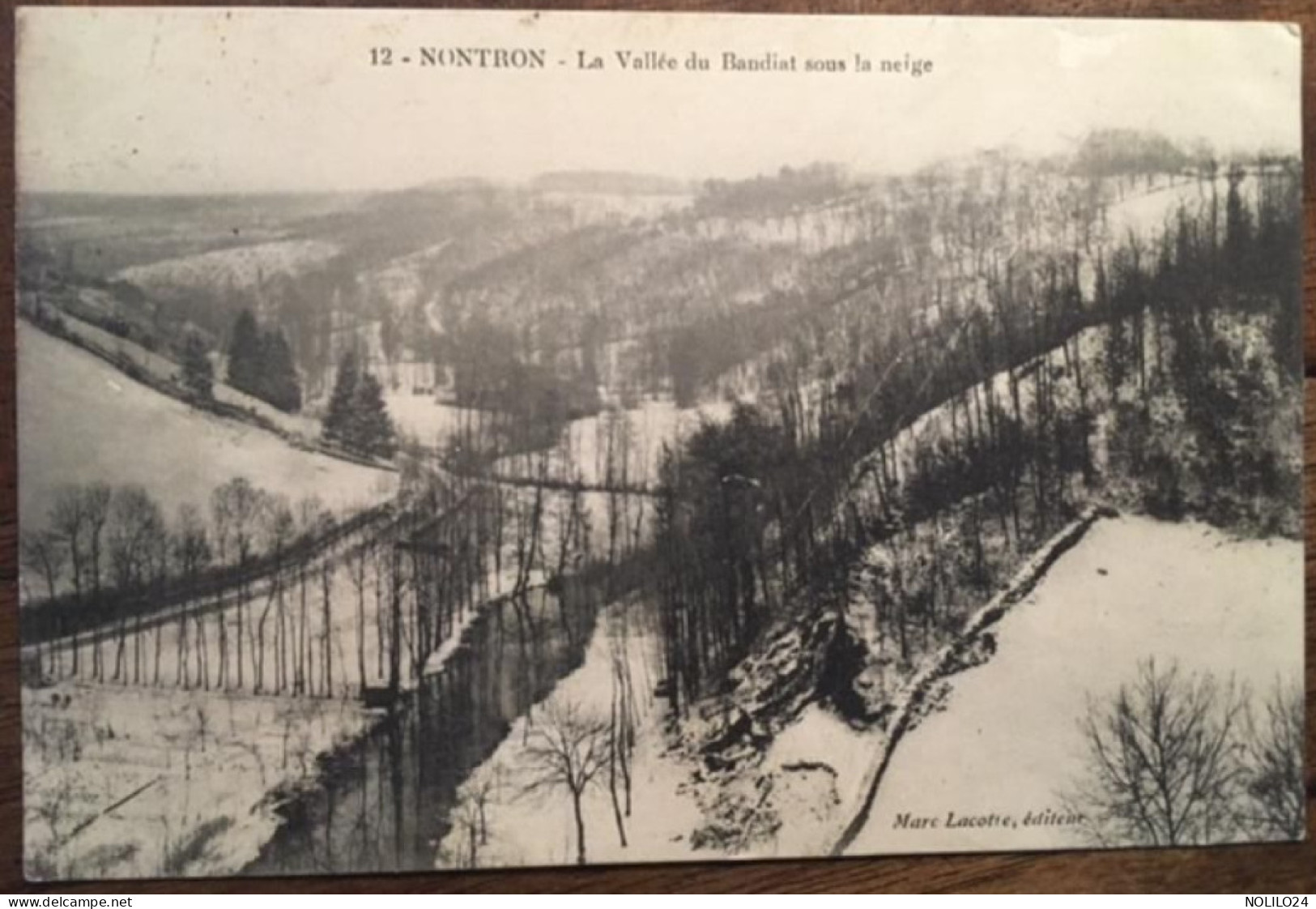 Cpa 24 Dordogne, Nontron, La Vallée Du Bandiat Sous La Neige, éd Lacotte, écrite, Année? - Nontron