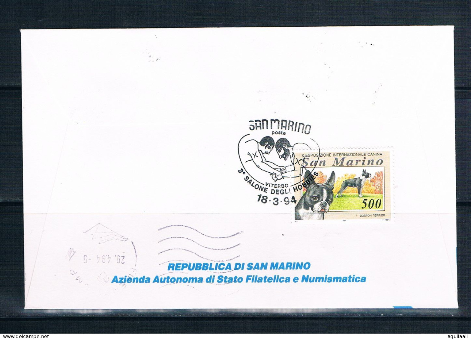 SAN MARINO 1994 -  Viterbo. "3' Salone Degli Hobbies", Annullo Speciale. - Briefmarkenausstellungen