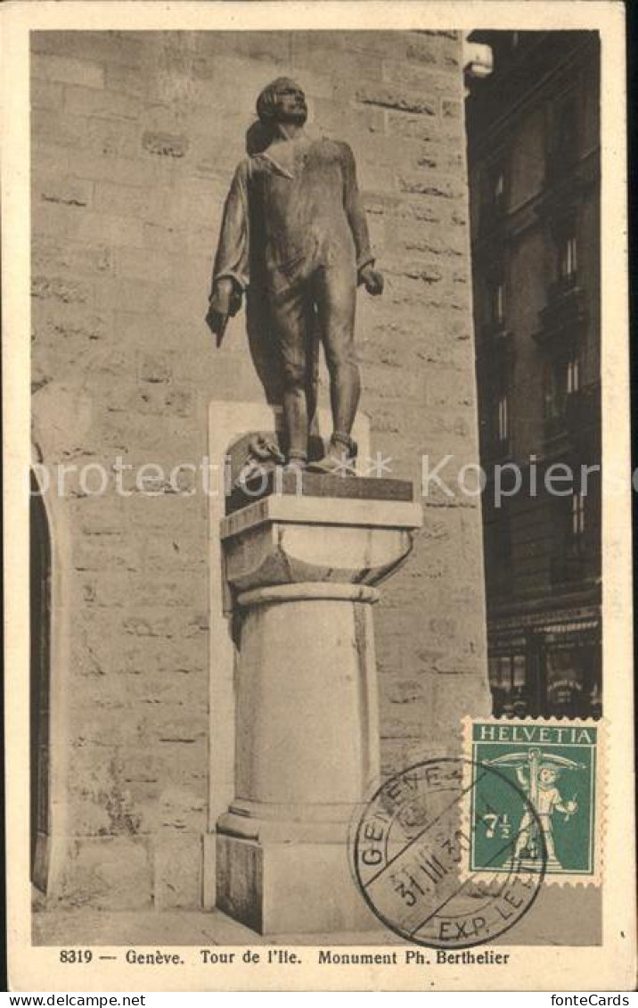 11897231 Geneve GE Monument Ph Berthelier Geneve - Other & Unclassified