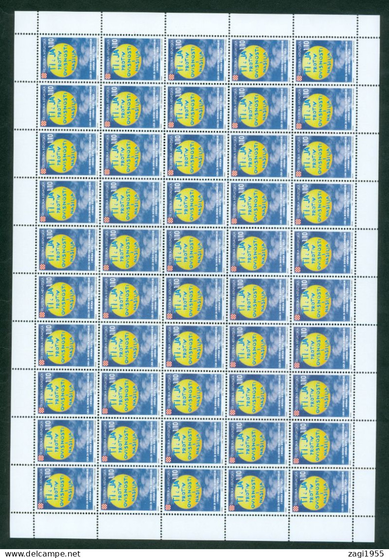 Croatia 1999 Fight Against Drugs And Drug Addiction Association MIRTa Charity Stamp Sheet - Croatie