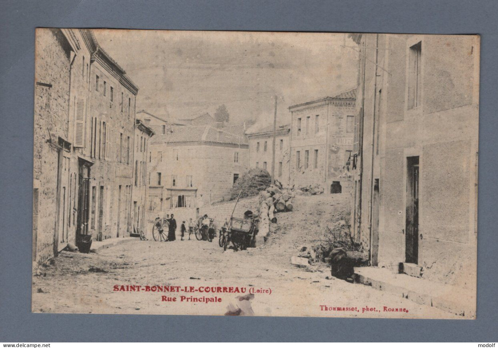 CPA - 42 - Saint-Bonnet-le-Courreau - Rue Principale - Animée - Circulée En 1909 - Otros & Sin Clasificación