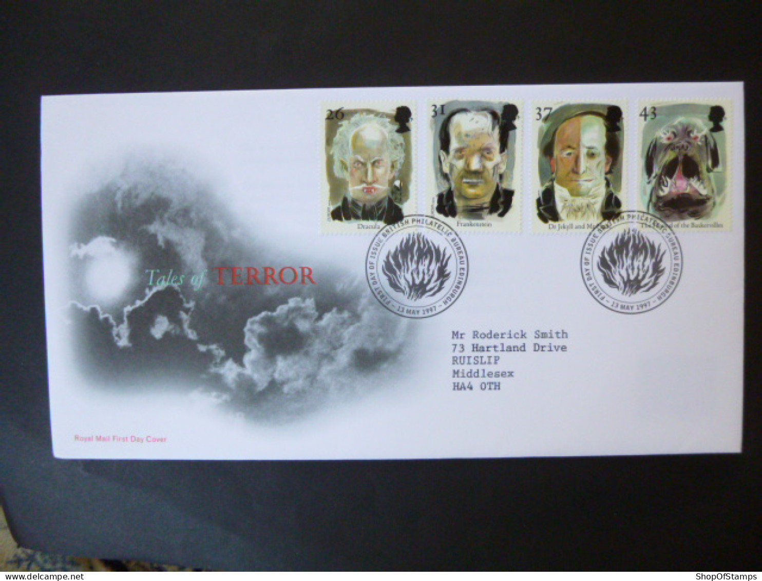 GREAT BRITAIN SG 1980-83 TALES AND LEGENDS HORROR STORIES FDC EDINBURGH - Sin Clasificación