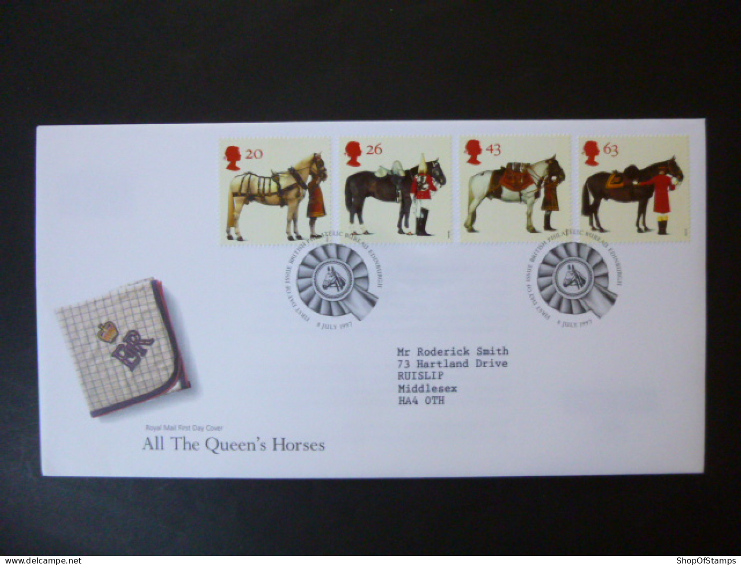 GREAT BRITAIN SG 1989-92 ALL THE QUEENS HORSES FDC EDINBURGH - Unclassified