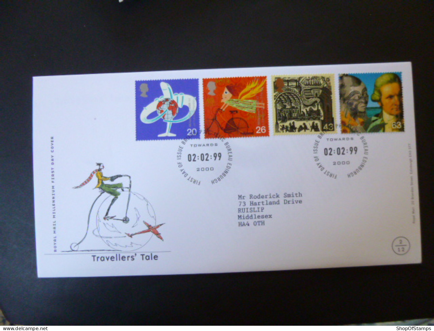 GREAT BRITAIN SG 2073-76 MILLENIUM TALES THE TRAVELLERS TALE FDC EDINBURGH - Unclassified