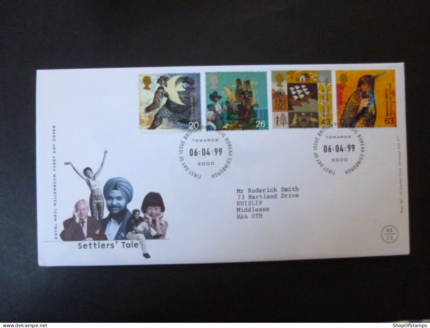 GREAT BRITAIN SG 2084-87 MILLENIUM SERIES THE SETTLERS TALE FDC EDINBURGH - Ohne Zuordnung