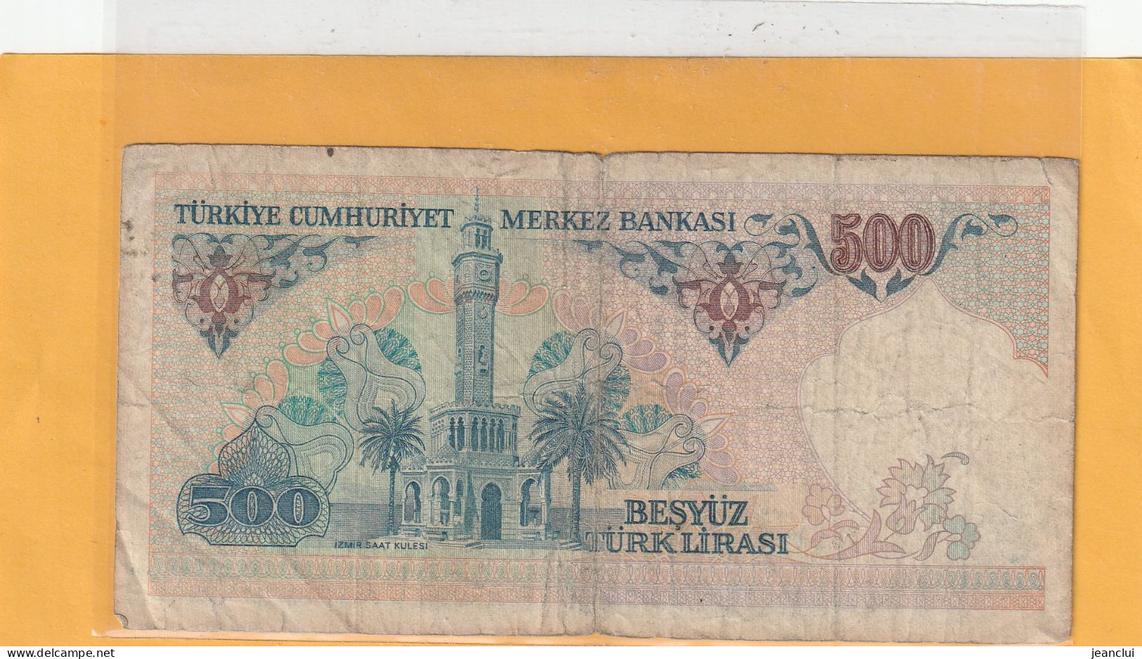 TURKIYE CUMHURIYET MERKEZ BANKASI . 500 LIRA . 14 OCAK 1970  . N°  C81 030425 .  2 SCANNES  .  BILLET USITE - Turkey