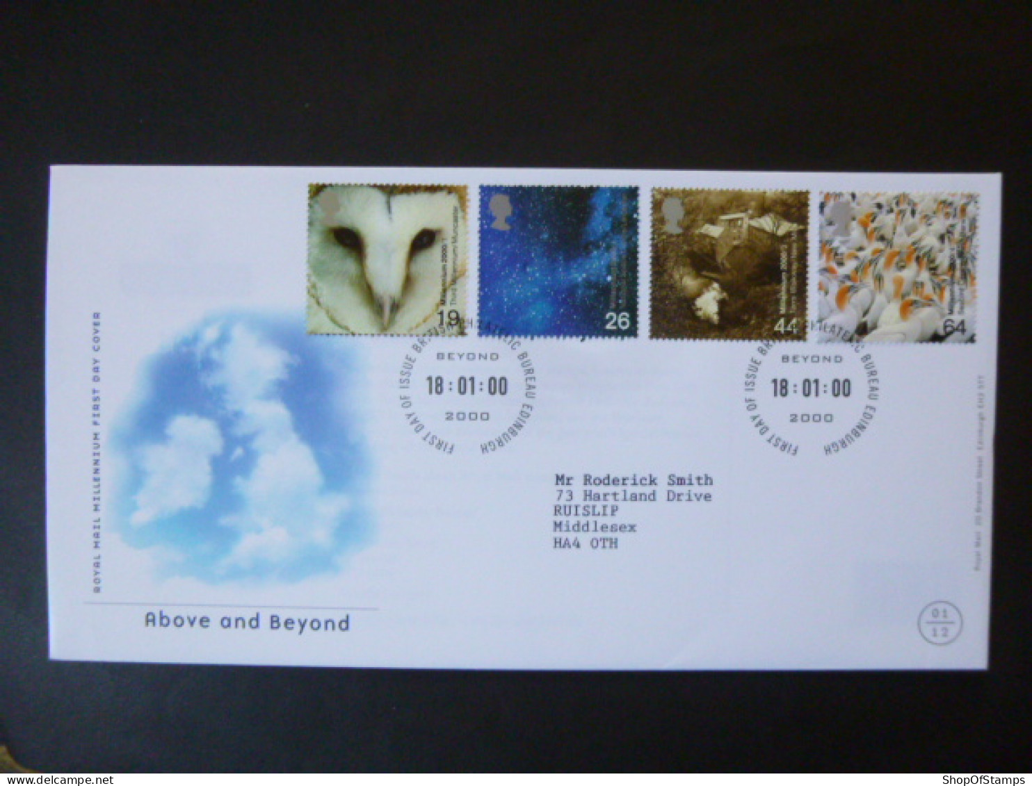 GREAT BRITAIN SG 2125-28 MILLENIUM PROJECTS ABOVE AND BEYOND FDC EDINBURGH - Zonder Classificatie