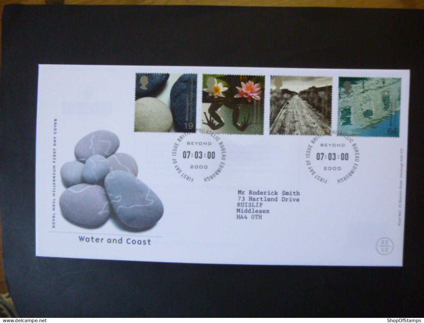 GREAT BRITAIN SG 2134-37 MILLENIUM PROJECTS WATER AND COAST FDC EDINBURGH - Unclassified