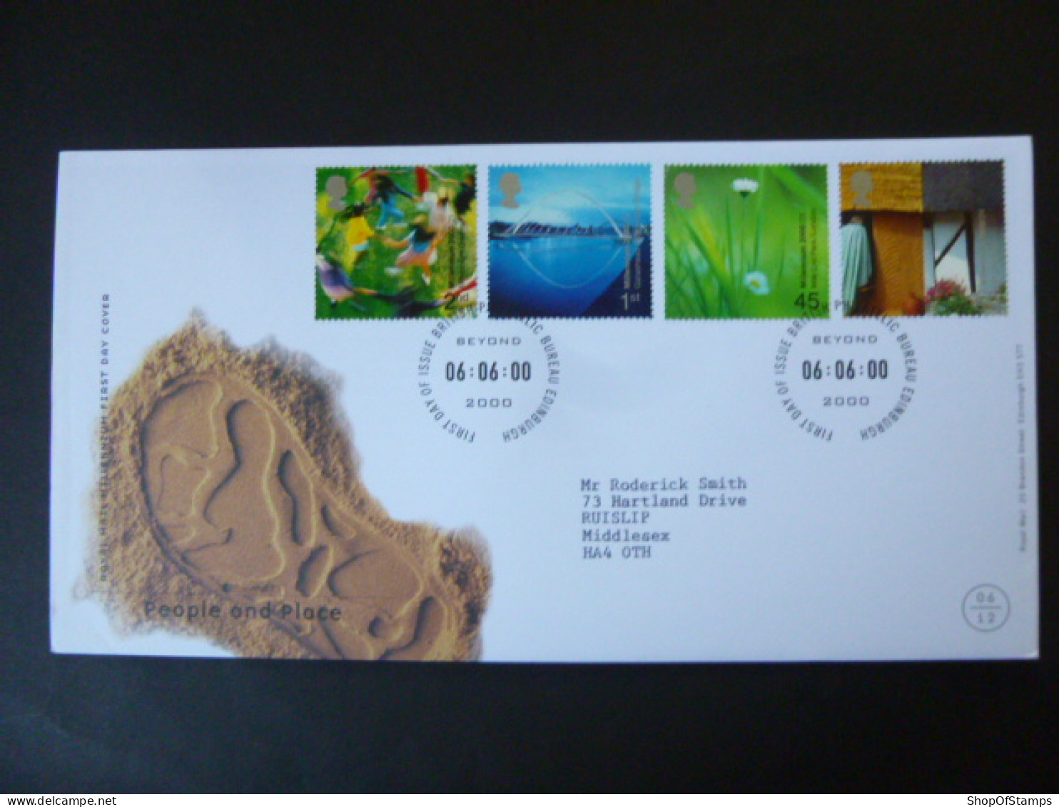 GREAT BRITAIN SG 2148-51 MILLENIUM PROJECTS, PEOPLE AND PLACES FDC EDINBURGH - Ohne Zuordnung