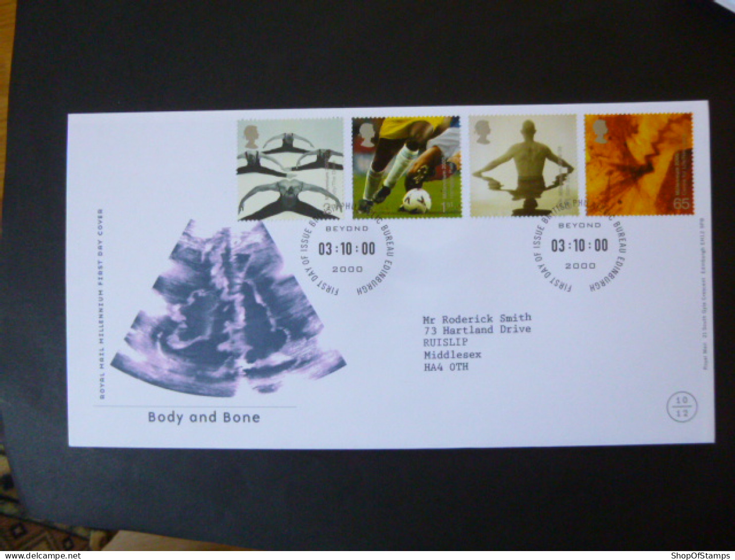GREAT BRITAIN SG 2166-69 MILLENIUM PROJECTS, BODY AND BONE FDC EDINBURGH - Unclassified