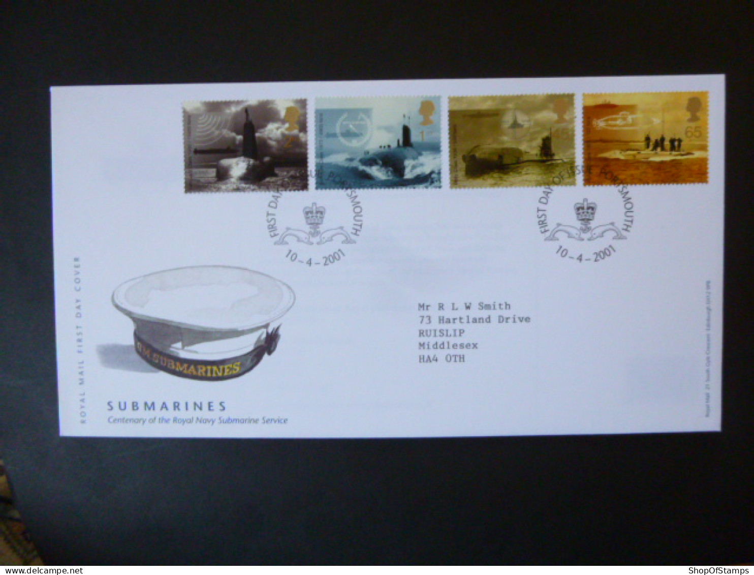 GREAT BRITAIN SG 2202-05 CENTENARY OF ROYAL NAVY SUBMARINES SERVICE FDC PORTSMOUTH - Sin Clasificación