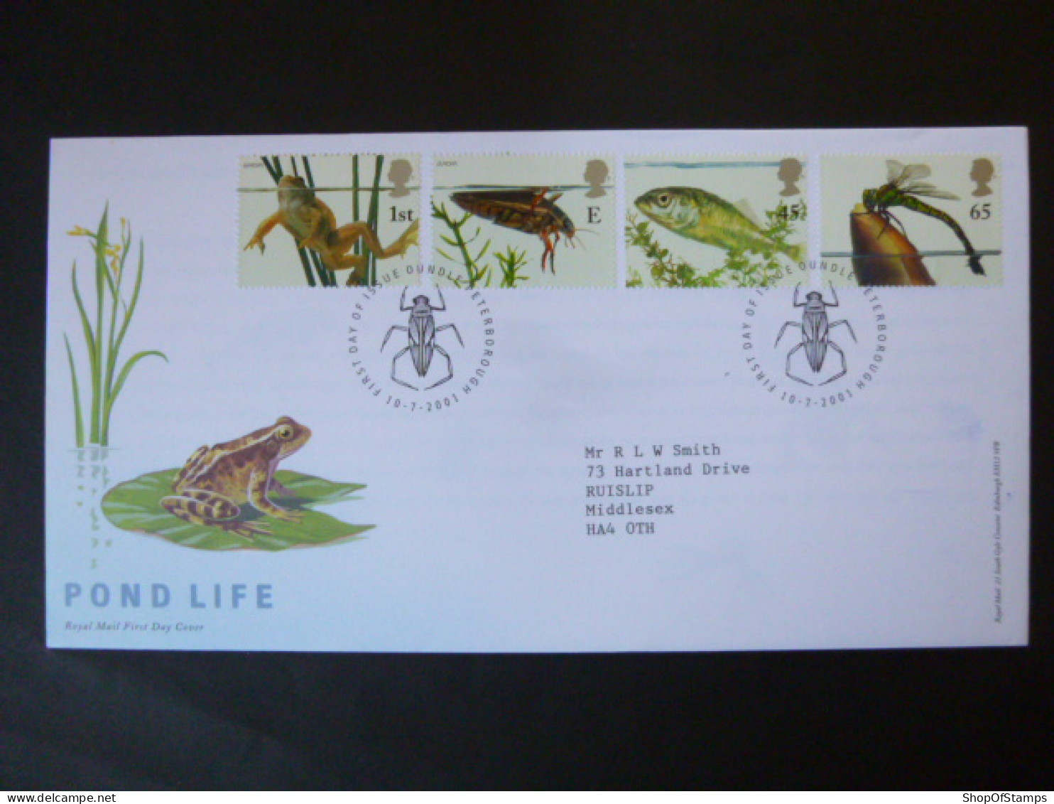 GREAT BRITAIN SG 2220-23 EUROPA POND LIFE FDC OUNDLE PETERBOROUGH - Sin Clasificación