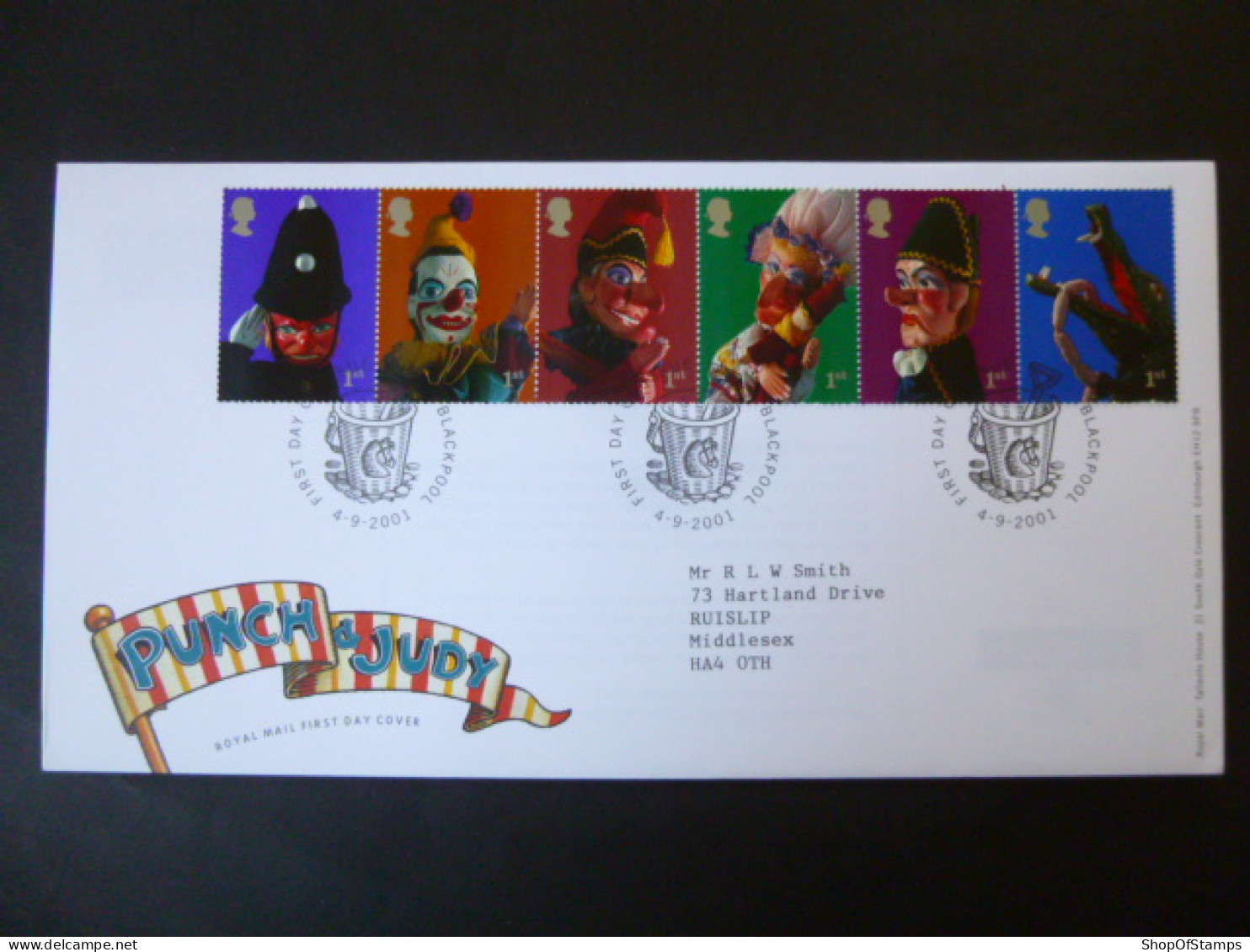 GREAT BRITAIN SG 2224-29 PUNCH AND JUDY SHOW PUPPETS FDC BLACKPOOL - Unclassified