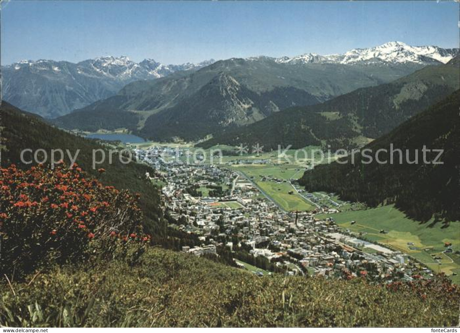 11896823 Davos Platz GR Panorama Mit Pischahorn Davos Platz - Other & Unclassified