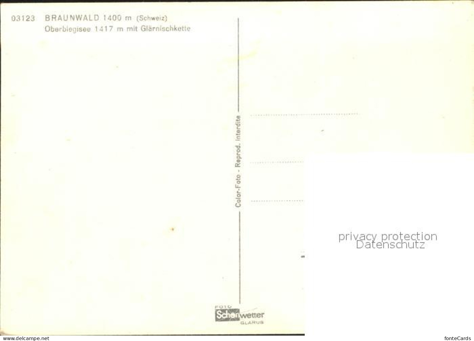 11896818 Braunwald GL Mit Oberblegisee Und Glaernischkette Braunwald - Sonstige & Ohne Zuordnung