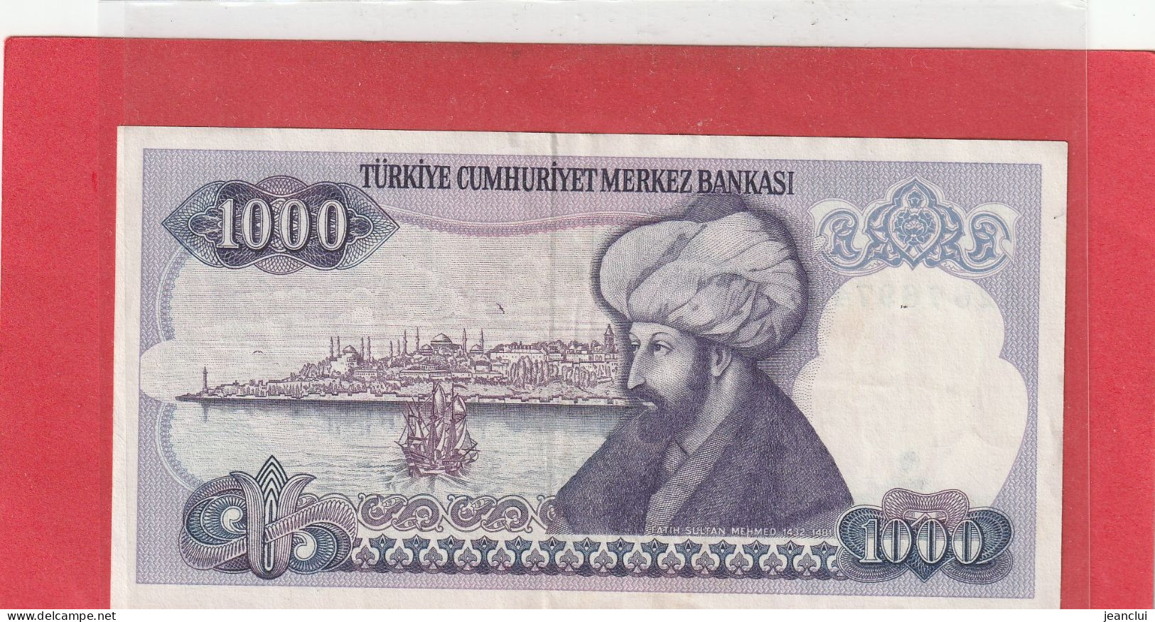 TURKIYE CUMHURIYET MERKEZ BANKASI . 1.000 LIRA . 14 OCAK 1970  . N°  A26 769745 .  2 SCANNES  .  BILLET USITE - Turchia