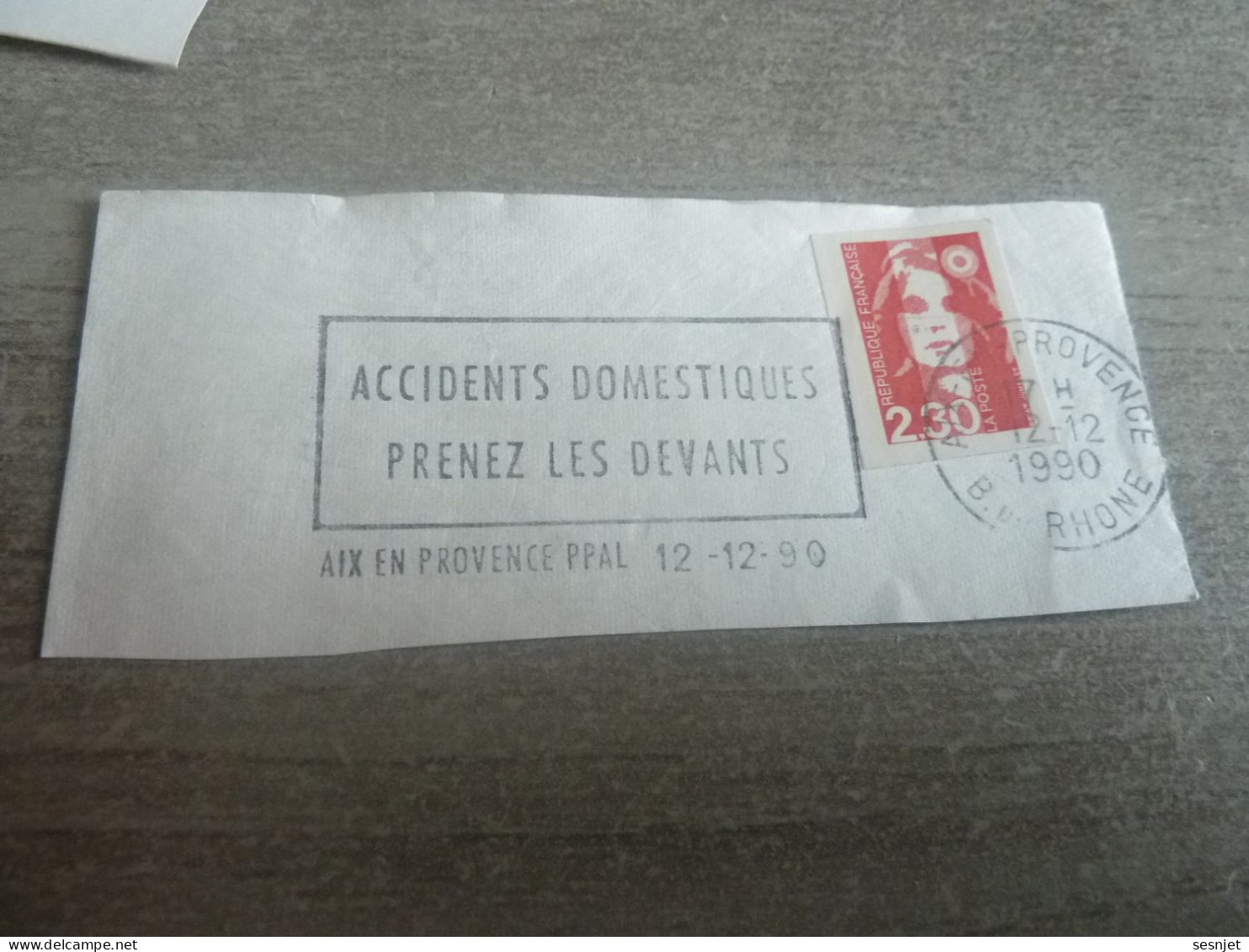 Aix-en-Provence - Accidents Domestiques Prenez Les Devants - Yt 2630 Adhésif 1 - Flamme Philatélique - Année 1990 - - Used Stamps