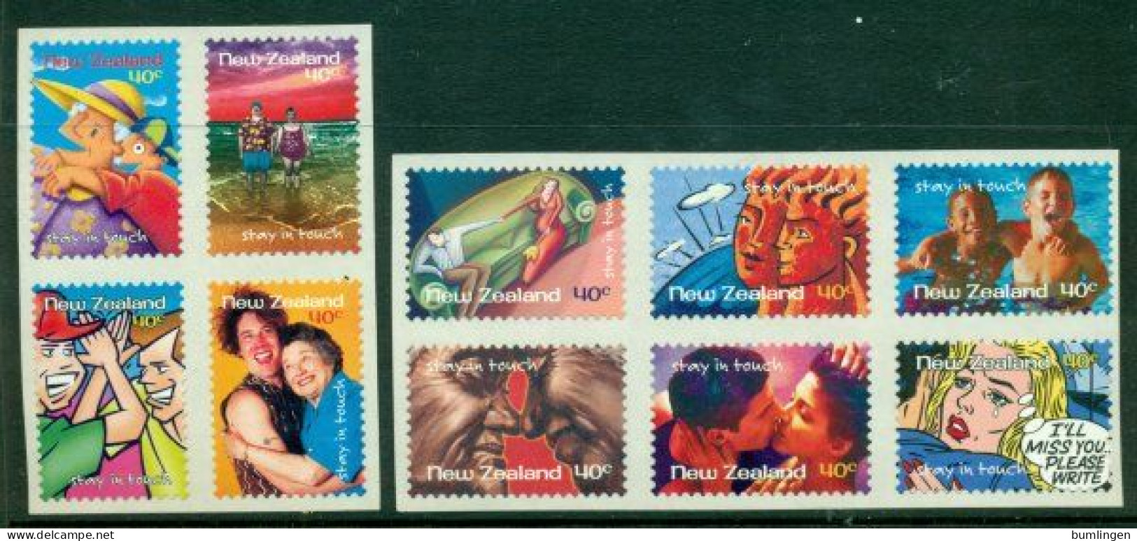 NEW ZEALAND 1998 Mi 1667-76 Foil Leaves** Greating Stamps [B1126] - Other & Unclassified