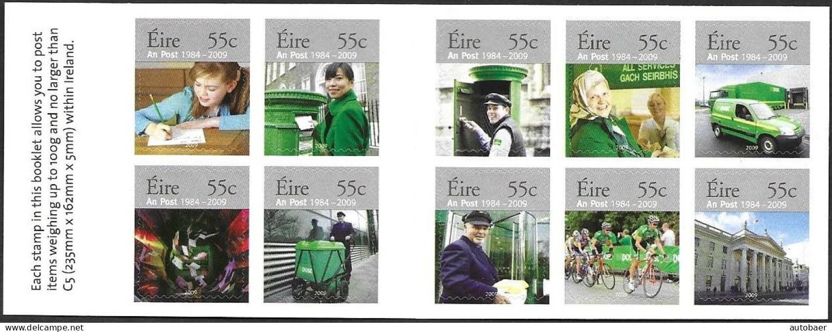 Irland Eire Ireland 2009 25 Years AN-Post Michel No 1866-75 Markenheftchen Carnet Booklet MNH Postfrisch Neuf ** - Booklets