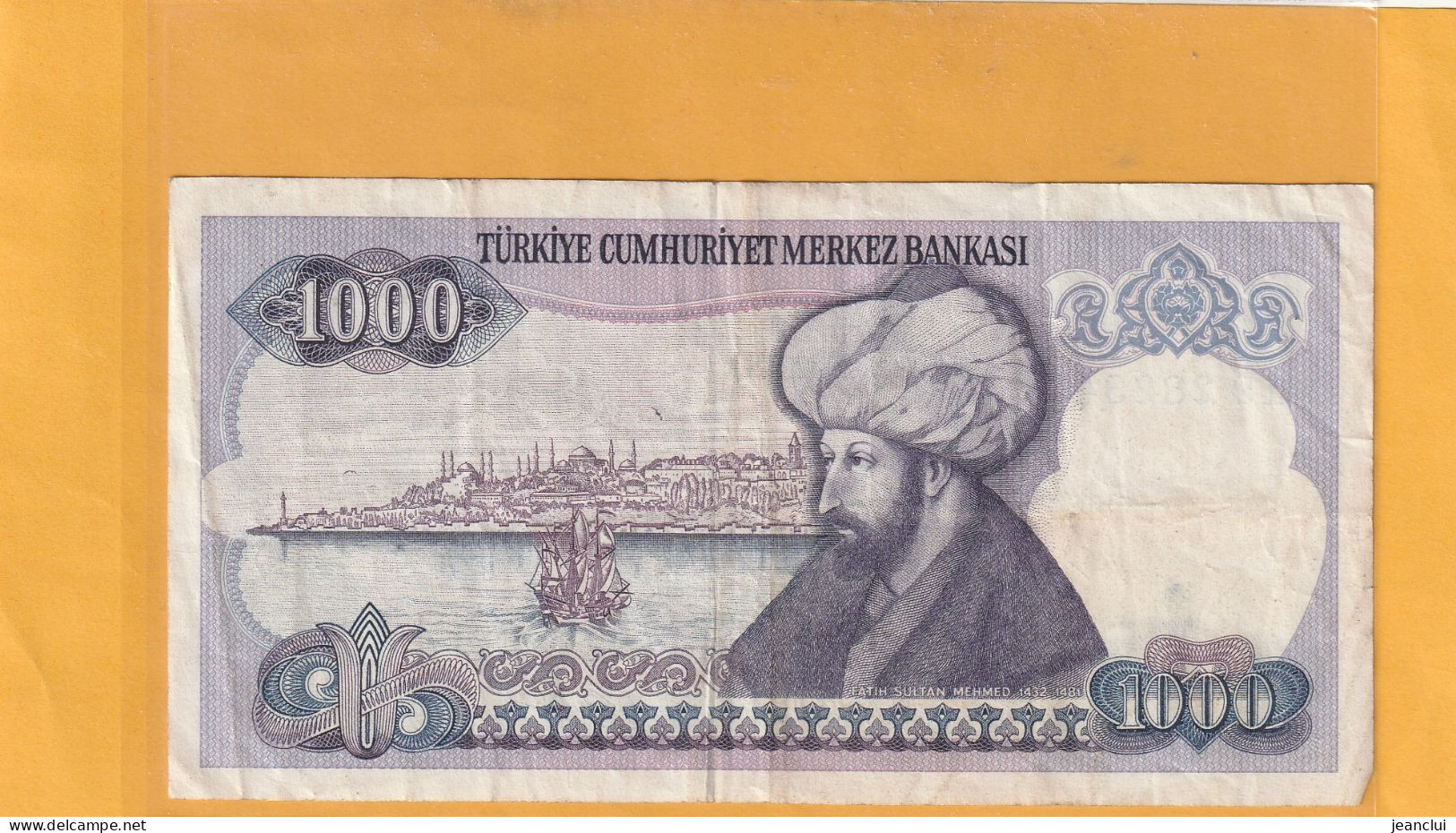 TURKIYE CUMHURIYET MERKEZ BANKASI . 1.000 LIRA . 14 OCAK 1970  . N°  A19 282347 .  2 SCANNES  .  BILLET USITE - Turquie