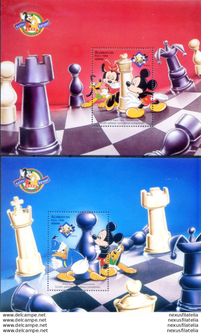Scacchi. Disney 1998. 2 Foglietti. - Azerbaijan