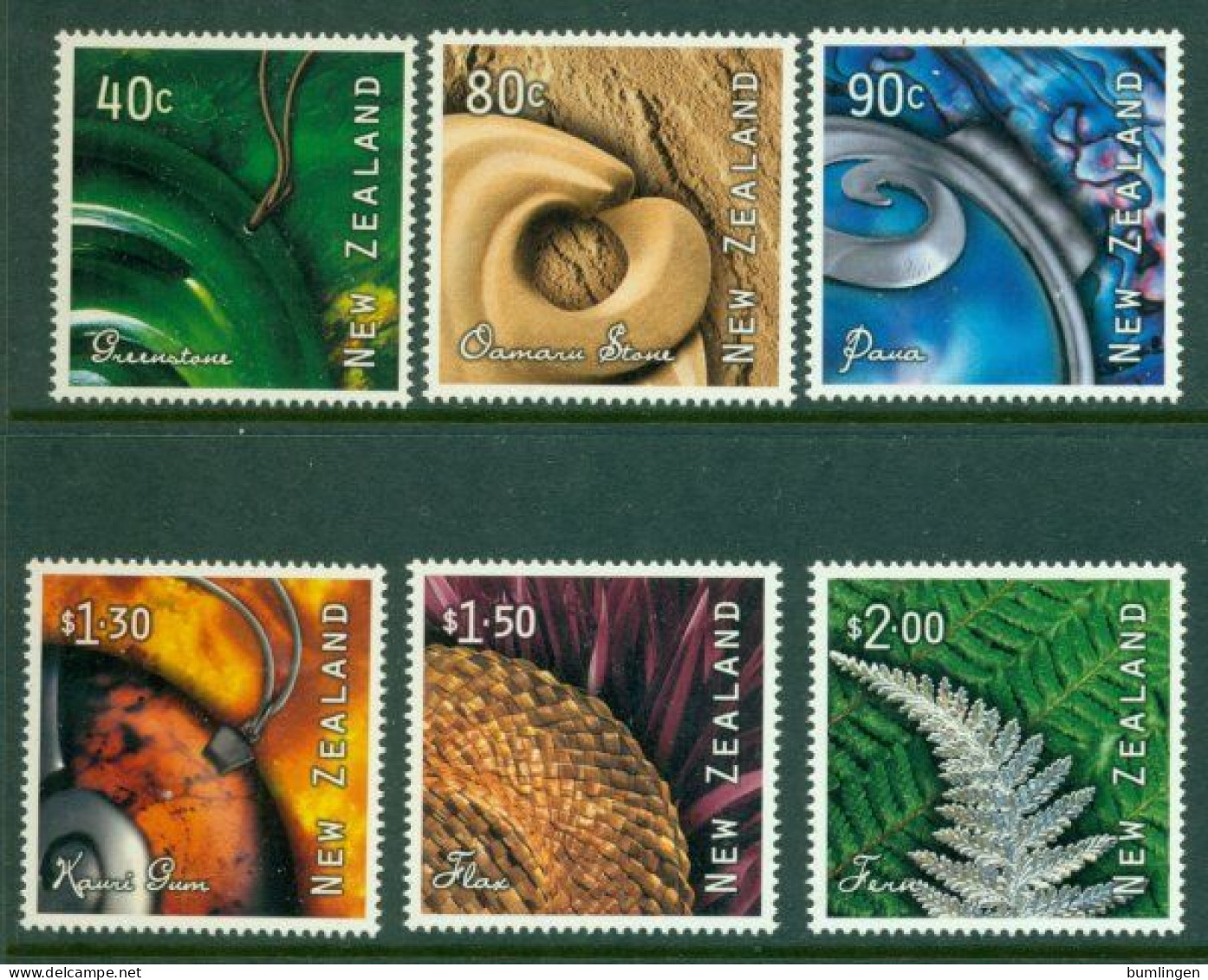 NEW ZEALAND 2001 Mi 1902-07** Natural Art [B1142] - Protección Del Medio Ambiente Y Del Clima