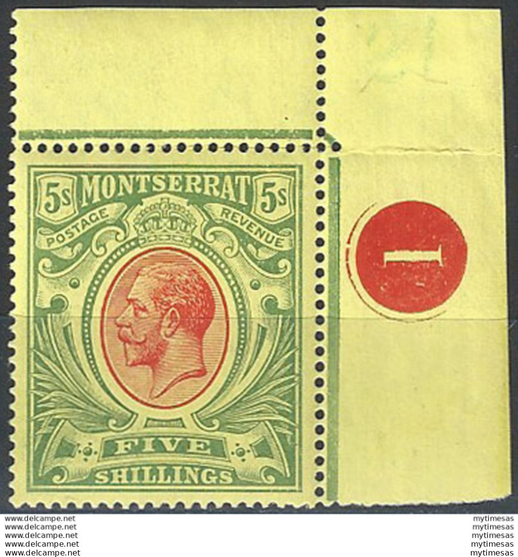 1914 Montserrat Giorgio V 5s. 1v. MNH SG N. 48 - Other & Unclassified