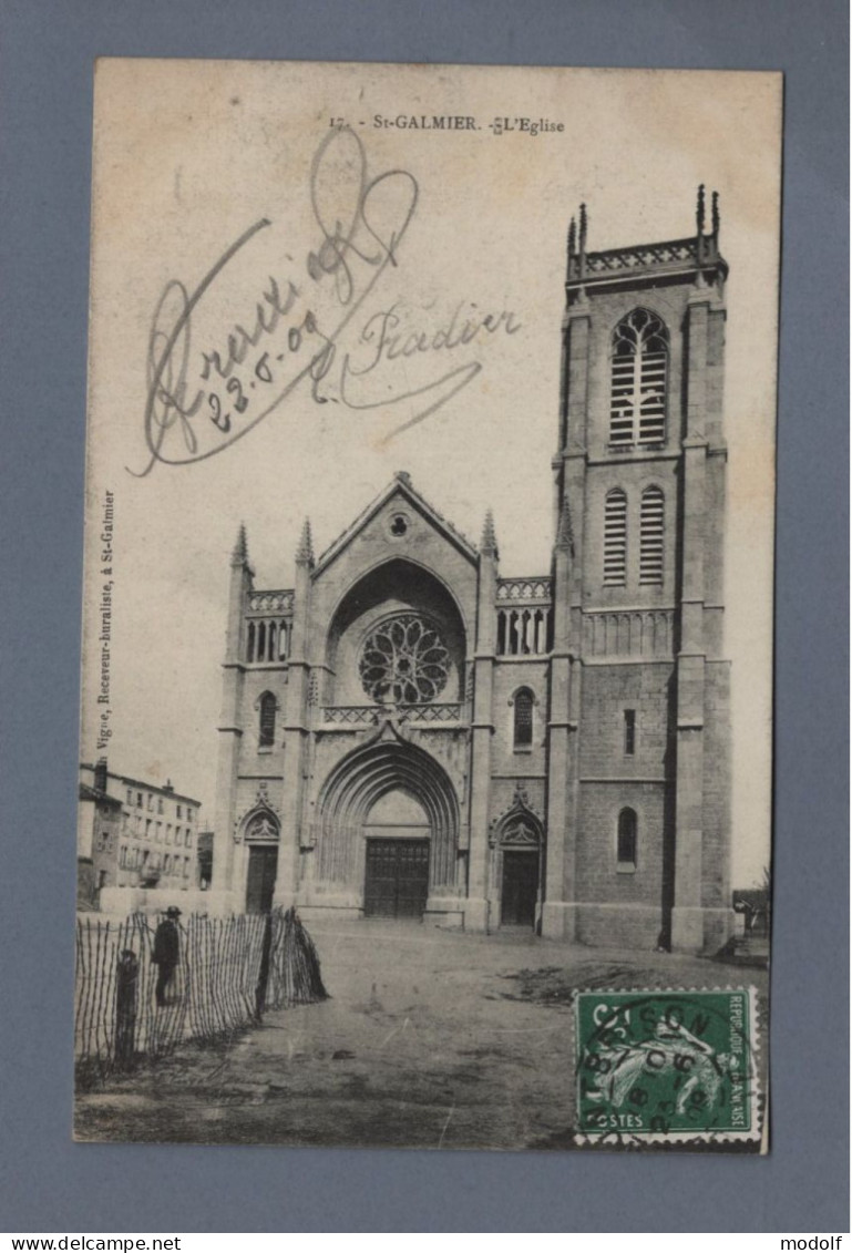 CPA - 42 - Saint-Galmier - L'Eglise - Circulée En 1909 - Otros & Sin Clasificación