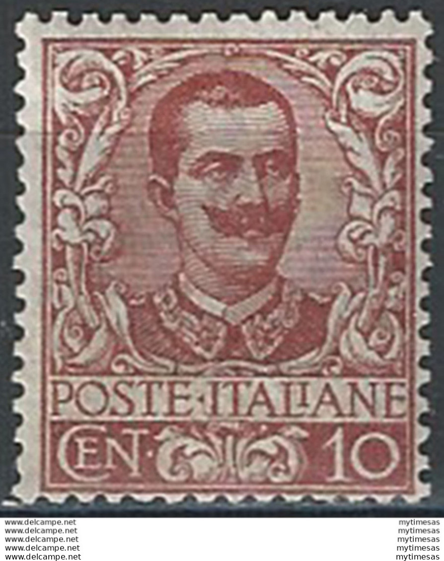 1901 Italia VE III 10c. Carminio MNH Sassone N. 71 - Autres & Non Classés