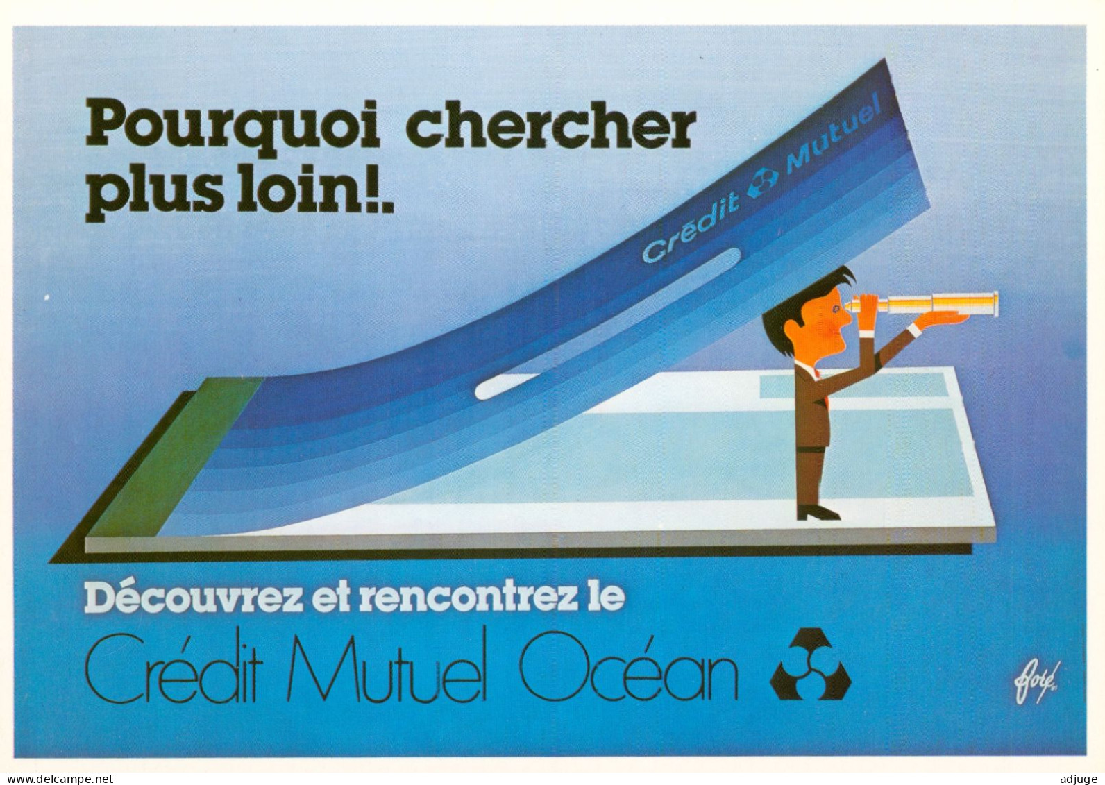 CPM- Illustrateur Affichiste FORÉ - Affiche Pour Le" Crédit Mutuel Océan" 1981 *TBE* - Fore