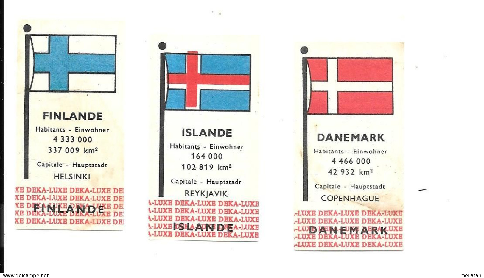 ED16 - VIGNETTES DEKA LUXE - DRAPEAUX - FINLANDE - DANEMARK - ISLANDE - Other & Unclassified
