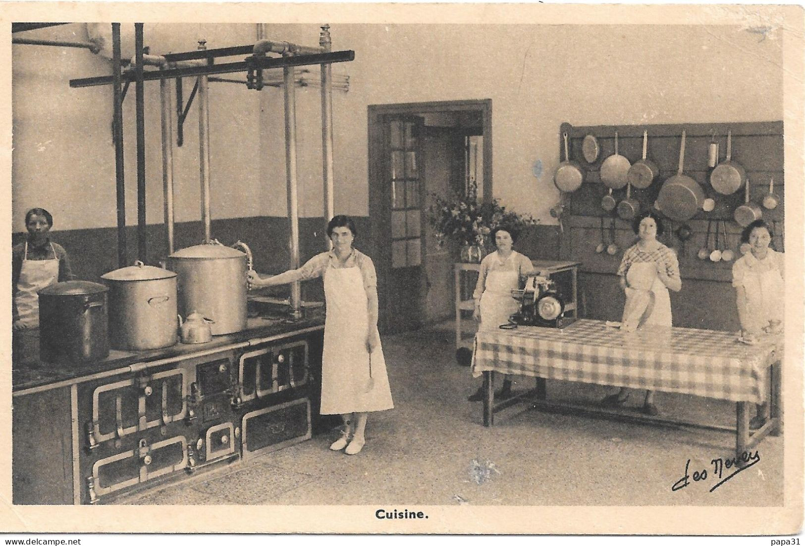 Cuisinières - Cuisine - Oeuvre Des Pupilles De L'école Publique De La Gironde - Ecole De Plein Air D'Andernos - Autres & Non Classés