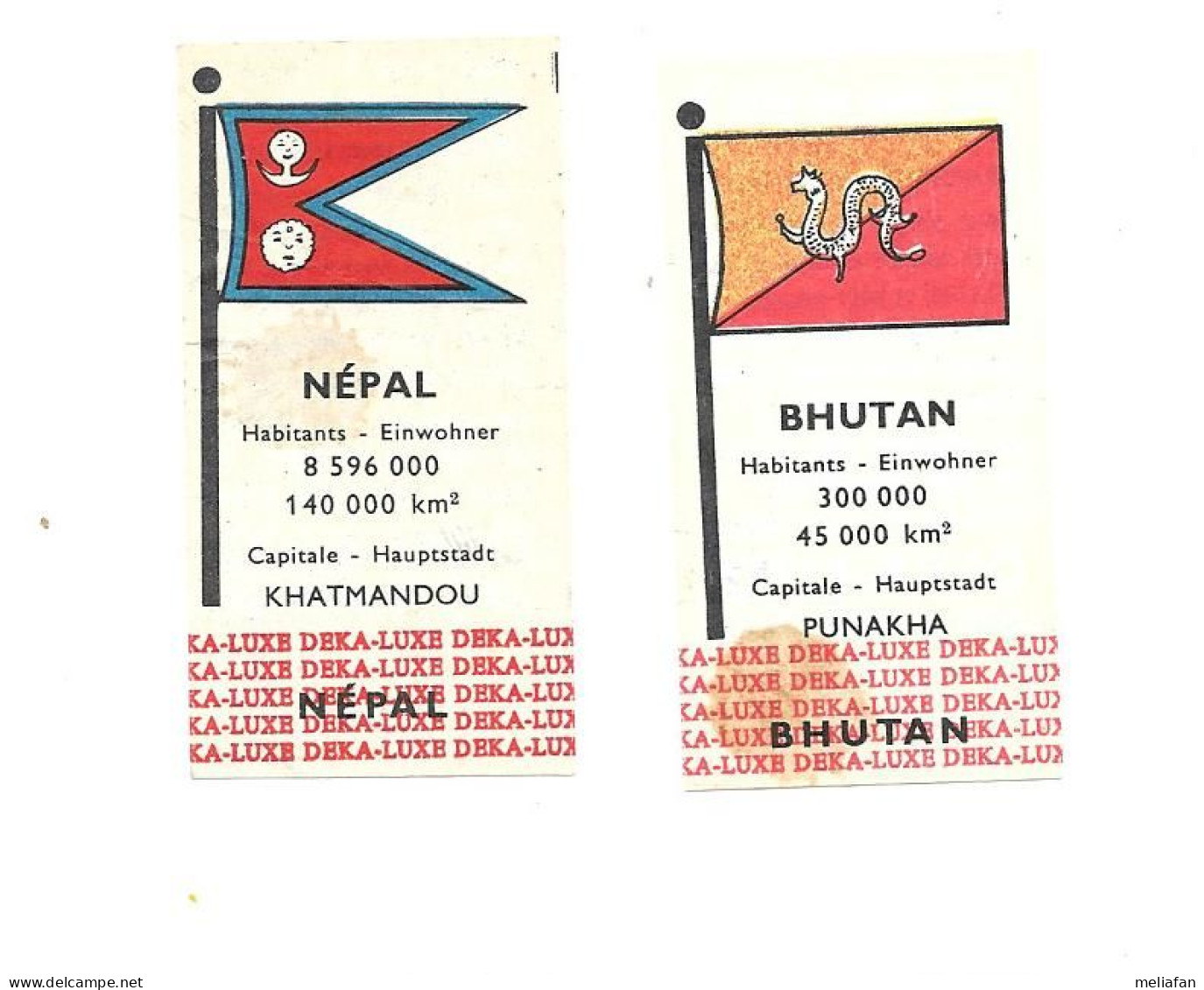 ED18 - VIGNETTES DEKA LUXE - DRAPEAUX - NEPAL - BOUTHAN - Other & Unclassified