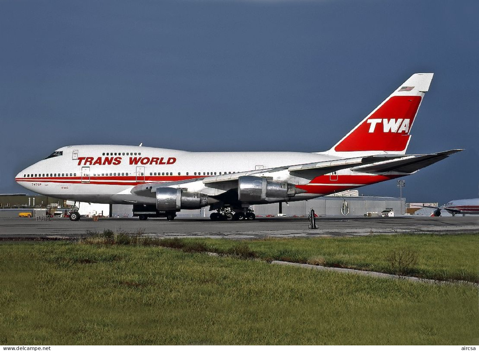 Aviation Postcard-WGA-1491 TWA TRANS WORLD Boeing 747SP - 1946-....: Modern Era