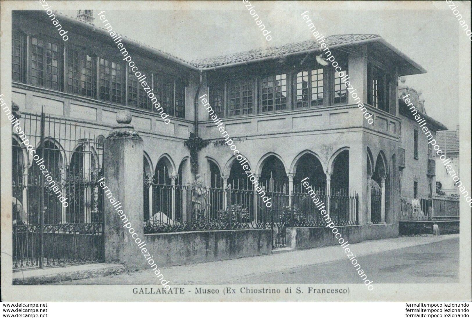 Bs207 Cartolina Gallarate Museo Ex Chiostrino Di S.francesco Varese Lombardia - Varese