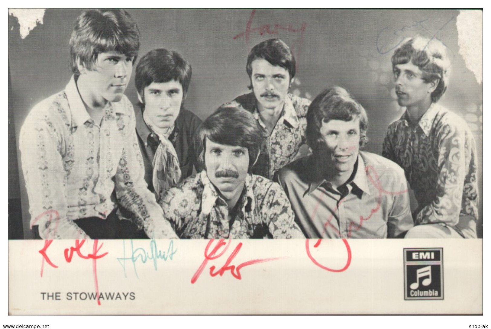 Y29015/ The Stowaways Beat- Popband Autogramme Autogrammkarte 60er Jahre - Autógrafos