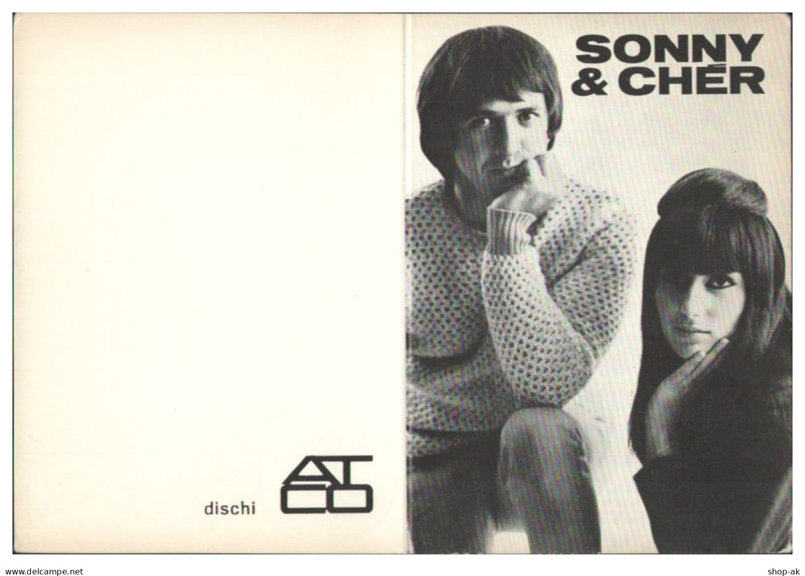 Y29031/ Sonny & Cher Autogrammkarte 60er Jahre - Autres & Non Classés