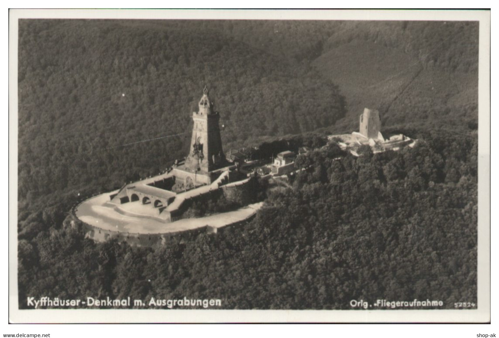 MW14085/ Kyffhäuser Denkmal Foto  AK Seltenes Strähle Luftbild 30er Jahre  - Altri & Non Classificati