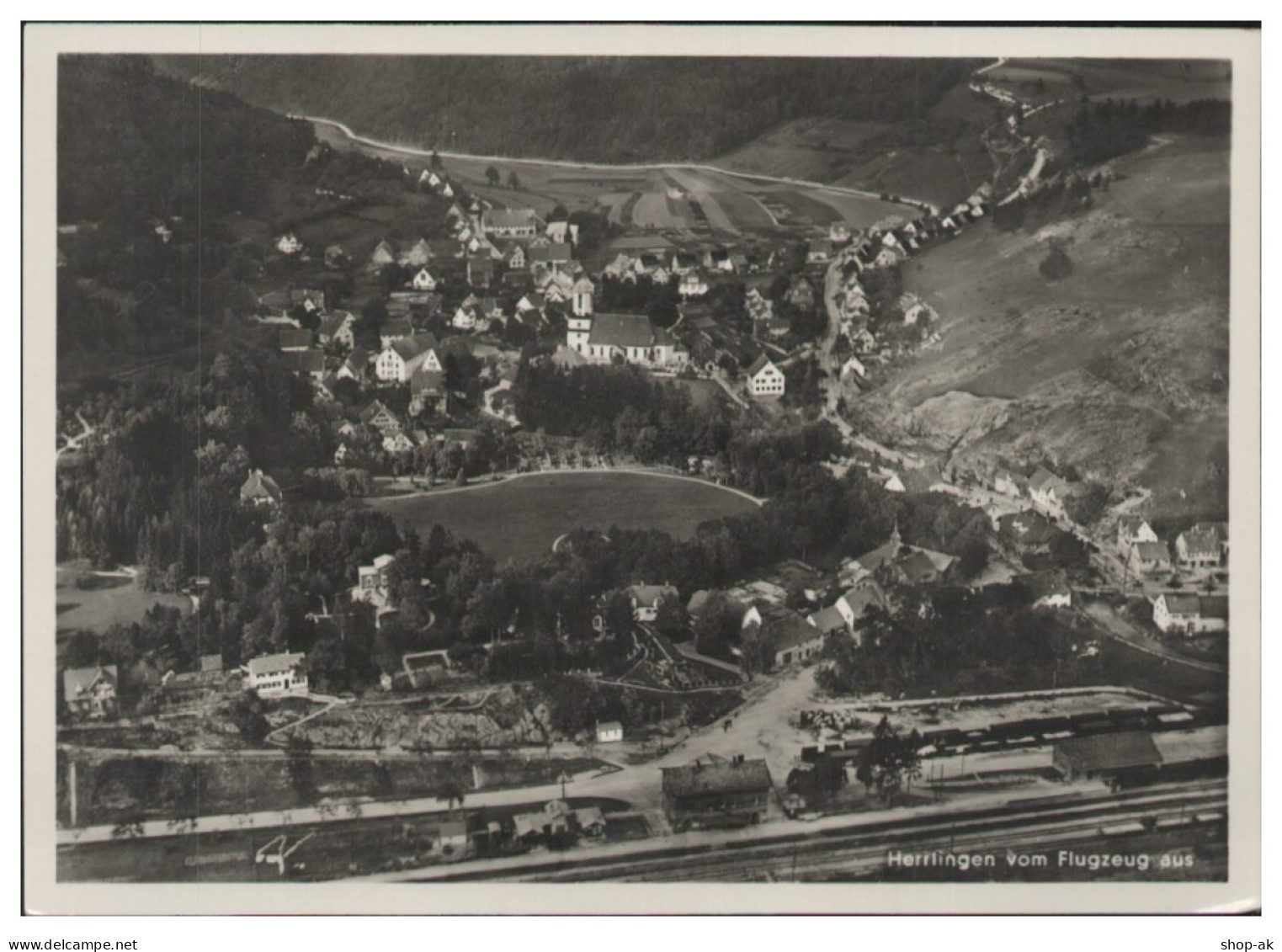 MW14146/ Herrlingen Foto Seltenes Strähle Luftbild 30er Jahre  - Sonstige & Ohne Zuordnung