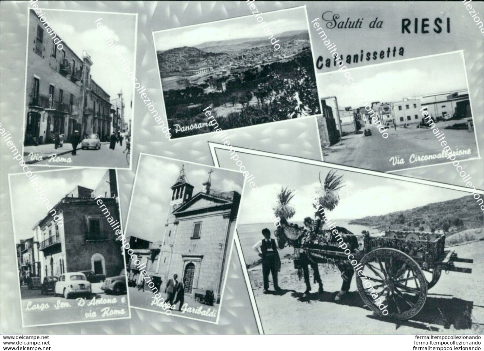 Bm566 Cartolina Saluti Da Riesi Provincia Di Caltanisetta - Caltanissetta