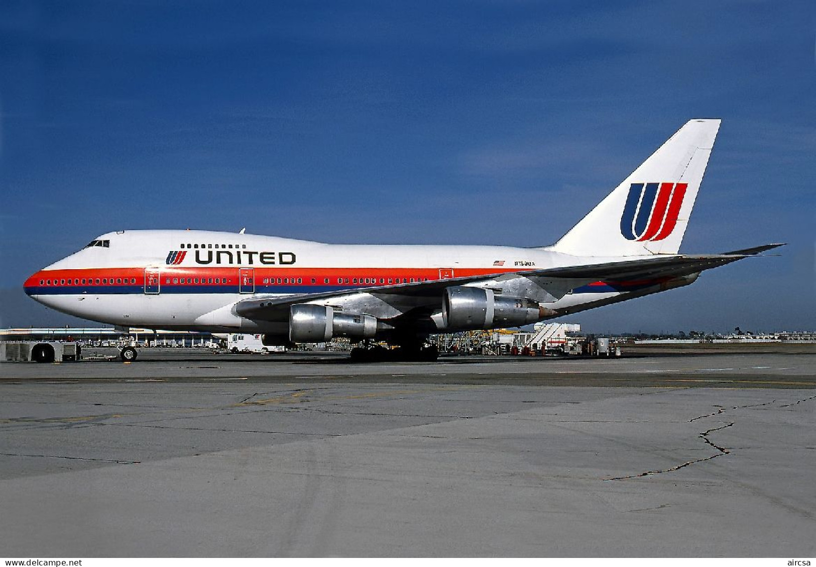 Aviation Postcard-WGA-1492 UNITED AIRLINES Boeing 747SP - 1946-....: Ere Moderne