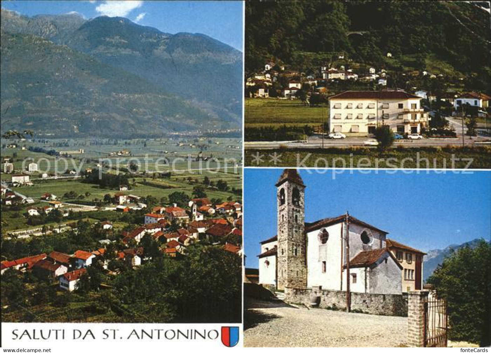 11896552 Locarno TI Panorama Kirche St Antonino  - Other & Unclassified
