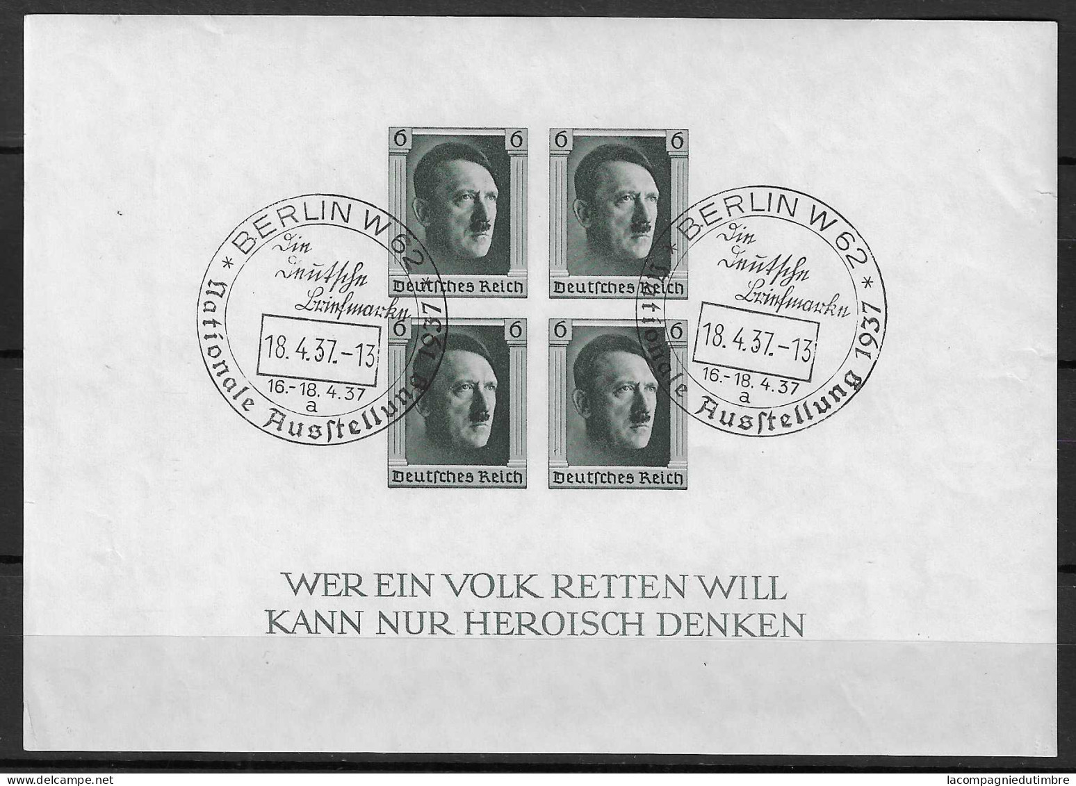 Allemagne/Reich Bloc-feuillet YT N° 9 Oblitéré. TB - Blocks & Sheetlets