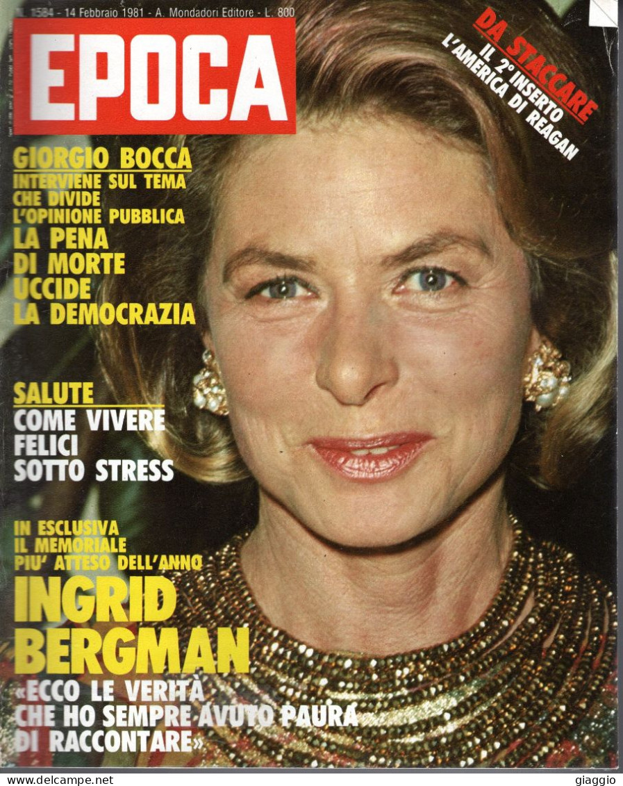 °°° RIVISTA EPOCA N° 1584 DEL 14 FEBBRAIO 1981 °°° - Sonstige & Ohne Zuordnung