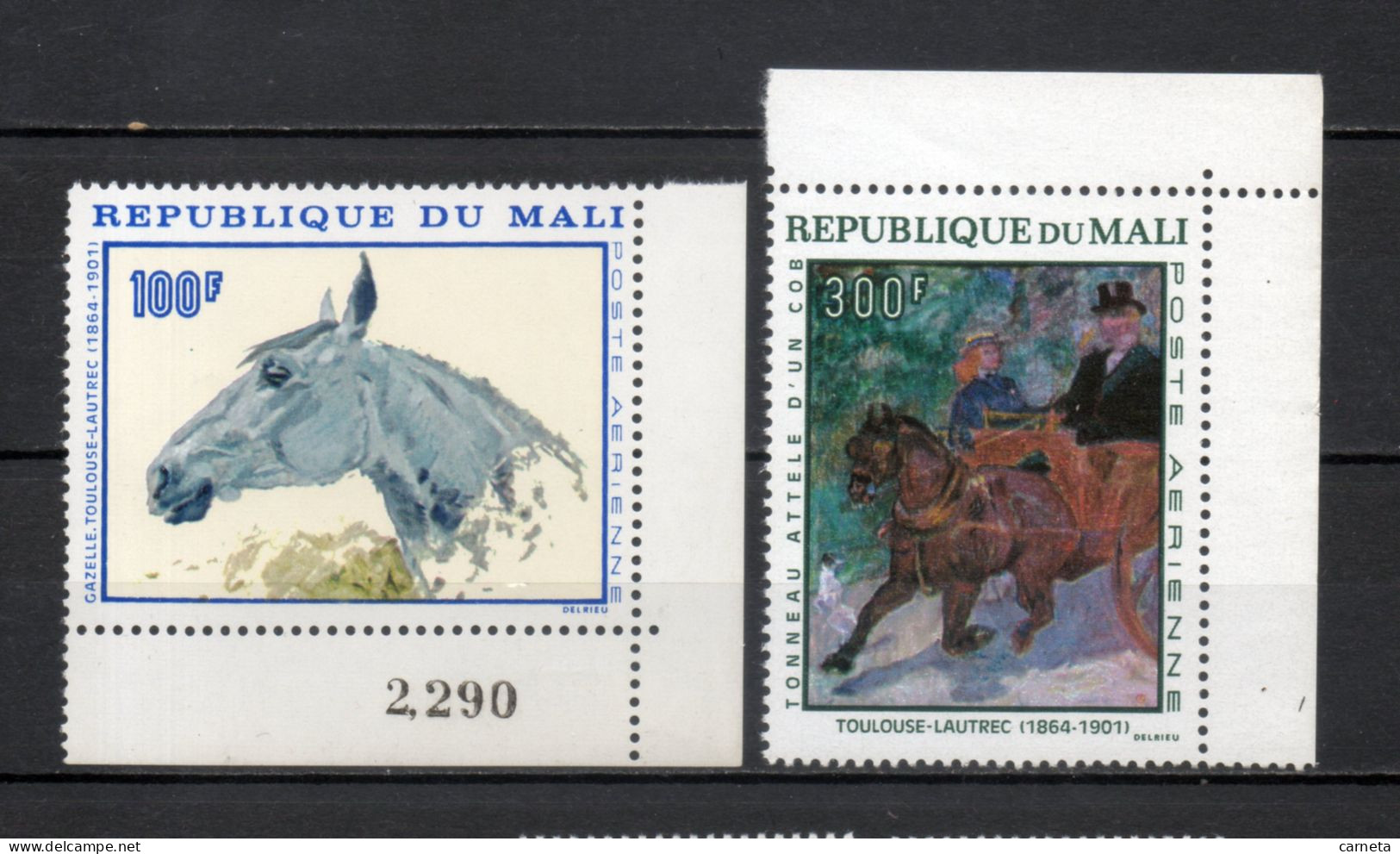 MALI  PA  N° 51 + 52    NEUFS SANS CHARNIERE  COTE 13.00€    PEINTRE TABLEAUX ART TOULOUSE LAUTREC - Malí (1959-...)